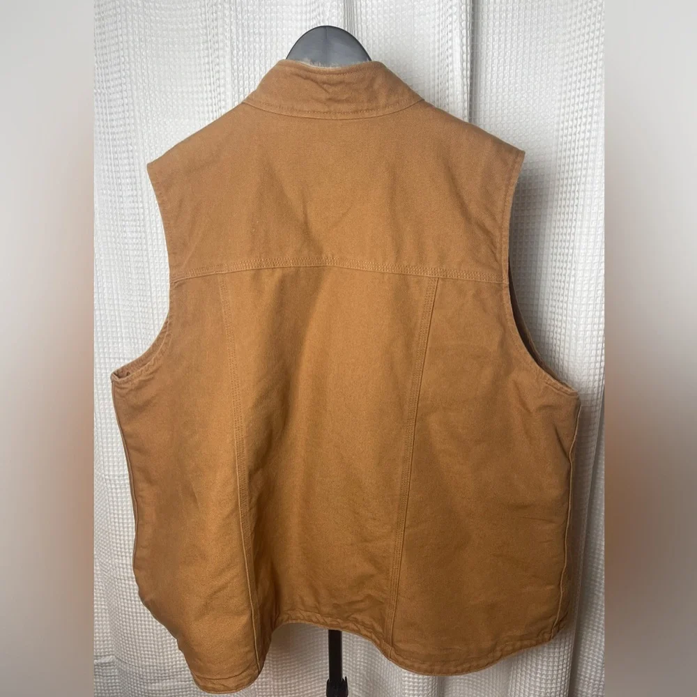 Carhartt Womans Washed Duck Sherpa Lined Mock Neck‎ Vest 2XL